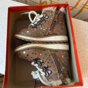 NIB Cat & Jack Reed Lace-up Shearling Boots Size 5